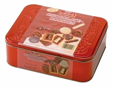 Lambertz Chocolate Cookies 1kg Tin (image 1)
